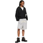 We11done Black Doodle Teddy Zip-Up Hoodie