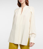 Victoria Beckham - Pleated silk blouse