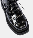 Simone Rocha Heart Toe leather platform brogues