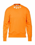 Msgm Mens Sweatshirt in Orange