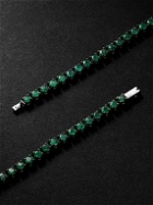 SHAY - 18-Karat Blackened Gold Emerald Necklace