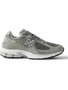 New Balance - 2002R Leather-Trimmed Suede and Mesh Sneakers - Gray