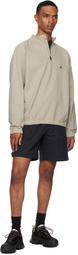 ROA Gray Heavy Half Zip Sweatshirt