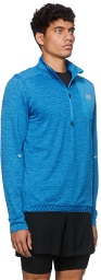 New Balance Blue Heat Grid Half-Zip Sweater