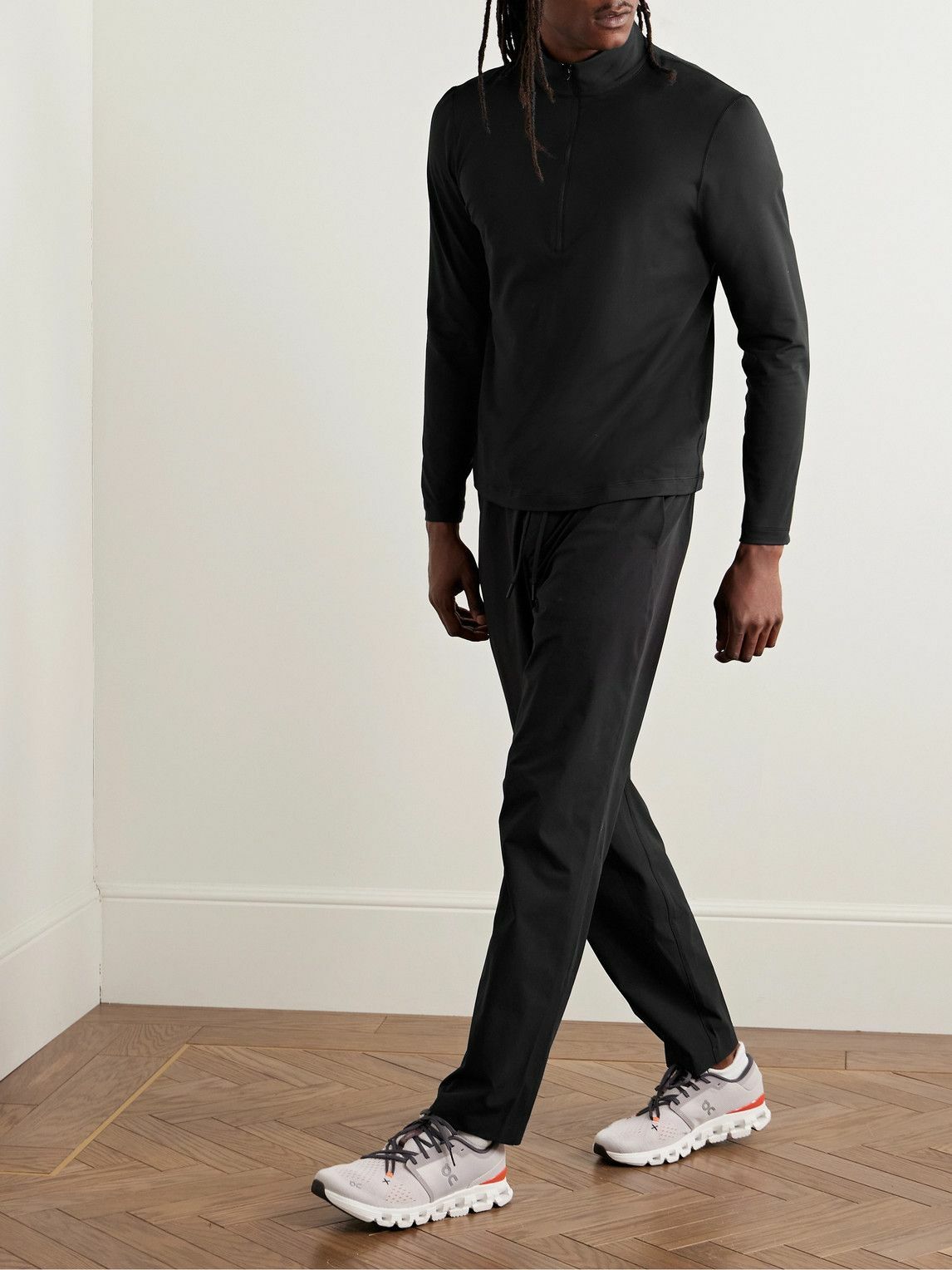 Lululemon - Slim-Fit Stretch Recycled-Jersey Half-Zip Top - Black