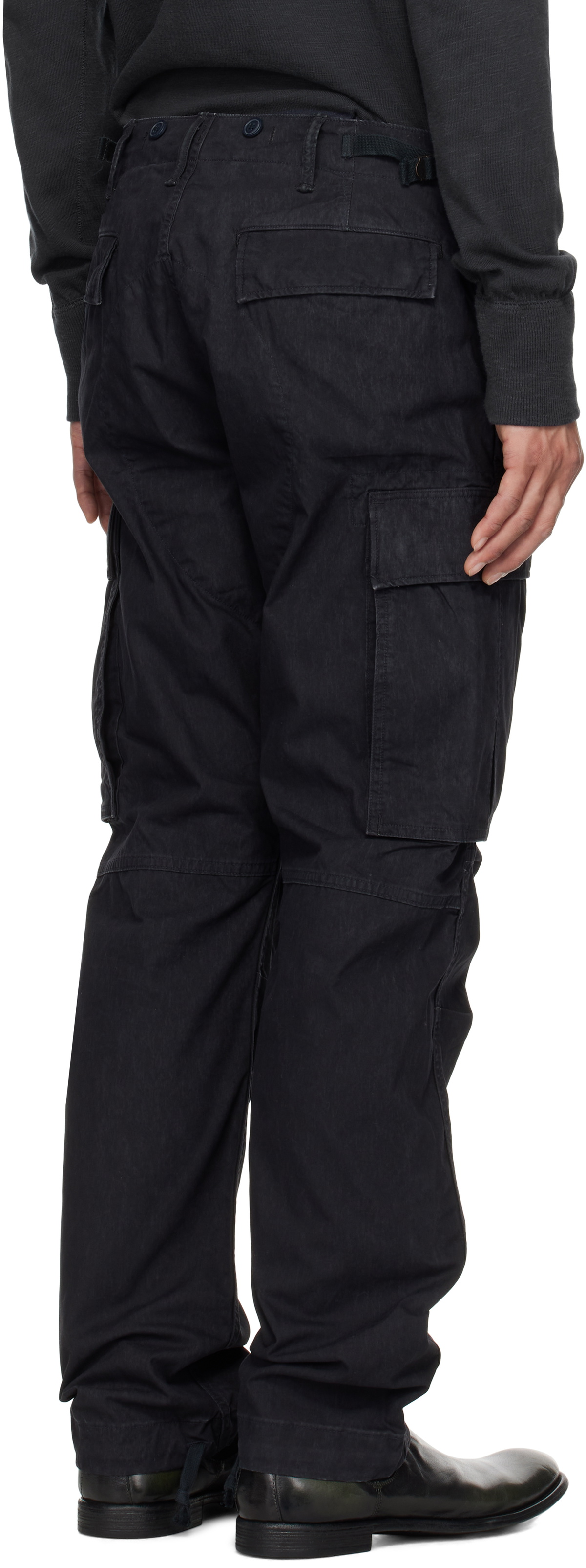 RRL Black Surplus Poplin Cargo Pant RRL