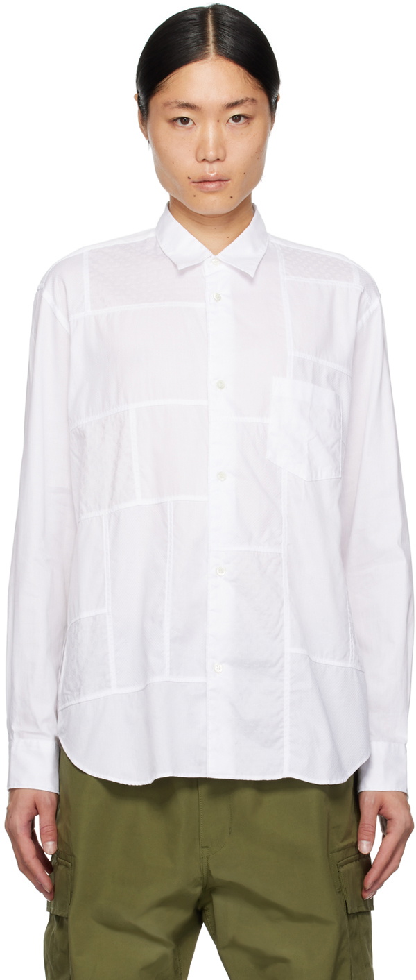 Comme des Garçons Homme White Patchwork Shirt Comme des Garcons Homme