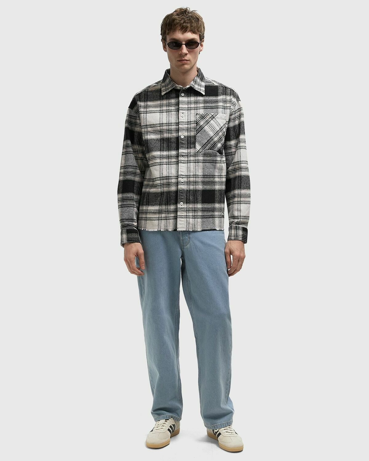 Reternity CREATIVE DEPT LOGO FLANNEL Black Mens Longsleefe