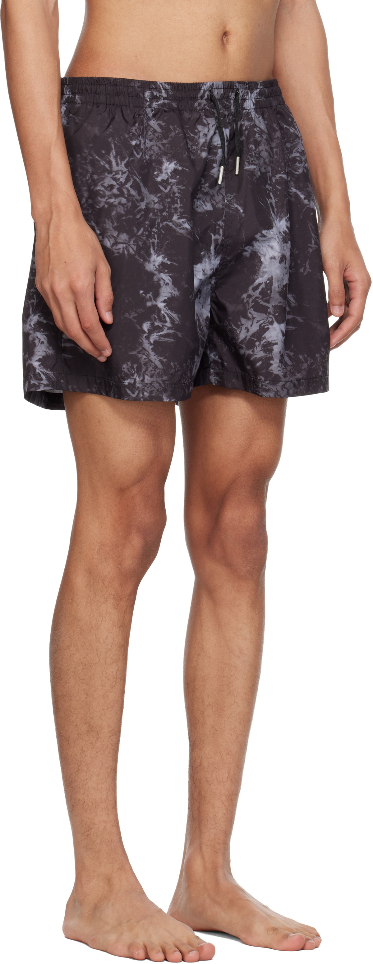 Stockholm (Surfboard) Club Black Embroidered-Logo Swim Shorts