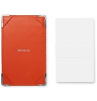 William & Son - Sterling Silver and Leather Notebook and Cardholder - Orange