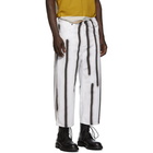 Eckhaus Latta White and Black Spray Baggy Jeans