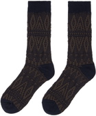 Y's Brown Nordic Socks