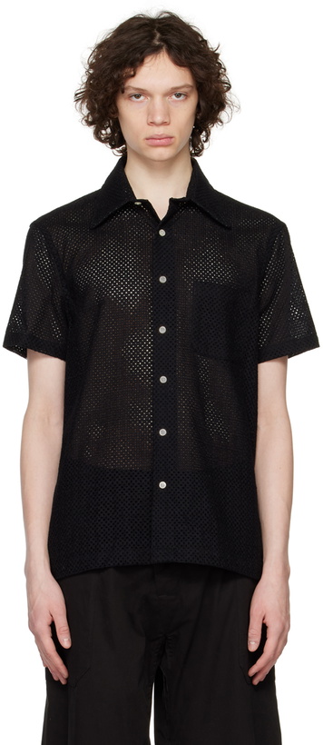 Photo: Factor's Black Lace Short Sleeve Shirt
