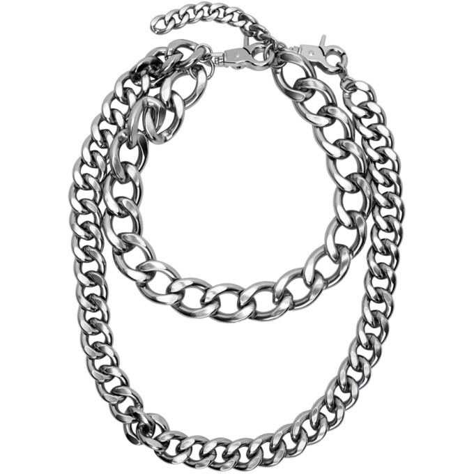 【WE11DONE】 Ball Chain Necklace Silver Silver Ball Necklace by We11done on Sale
