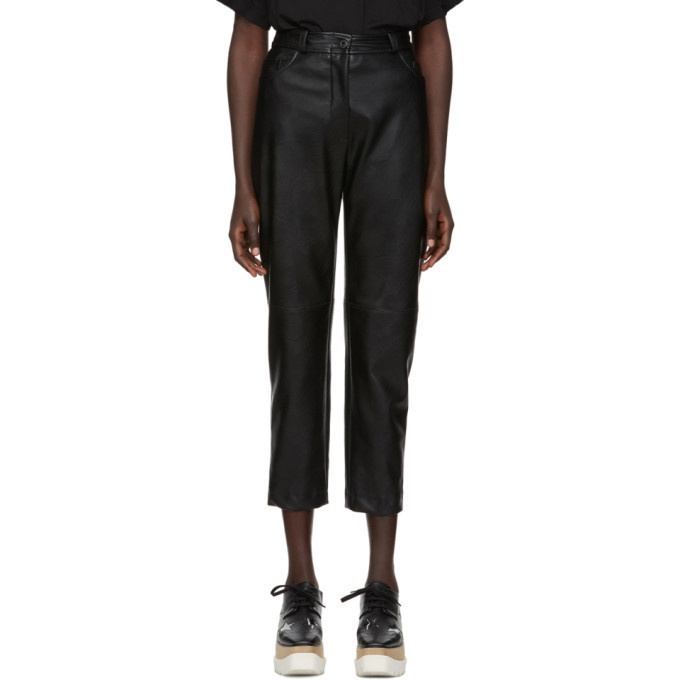 Photo: Stella McCartney Black Alter Faux-Leather Trousers
