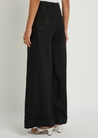 Faithfull The Brand Clove Wide-leg Linen Trousers Black