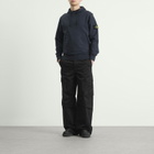 Stone Island Men's Garment Dyed Hoodie in Navy Blue