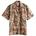 Norse Projects Men's Mads Print Vacation Shirt in Red Ochre