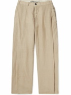 Kartik Research - Pleated Linen-Gauze Trousers - Neutrals