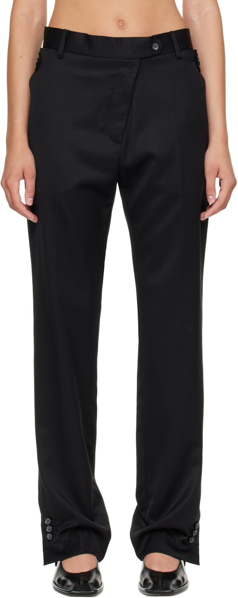 Kiko Kostadinov Black Egret Tailored Trousers