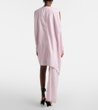 Jacquemus Traversin asymmetric cotton poplin minidress