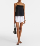 Hunza G Frill cotton poplin shorts