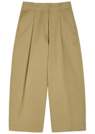 Studio Nicholson Peached Wide-leg Cotton-twill Trousers Tan