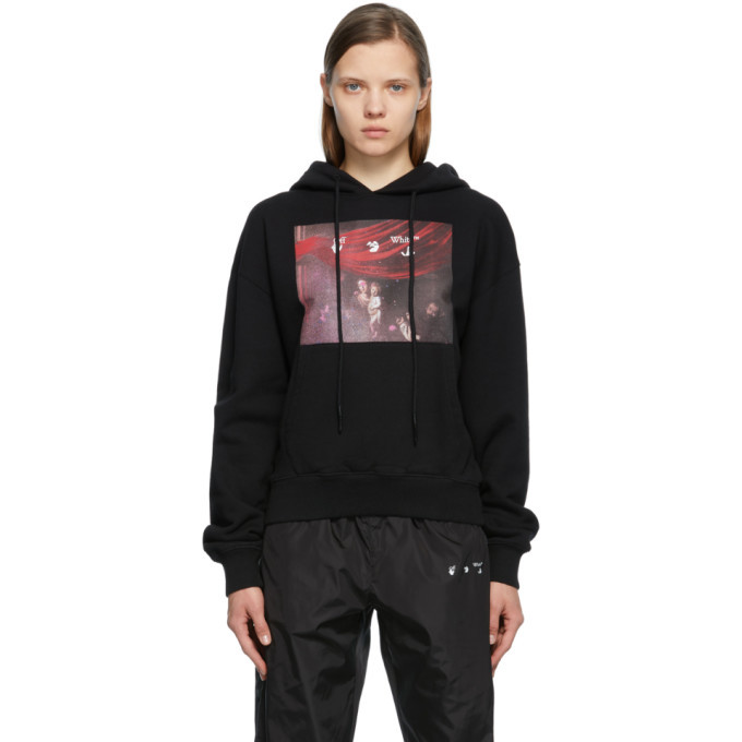 Off-White Caravaggio-print Hoodie - Black