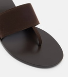 JUDE Lucille leather wedge thong sandals