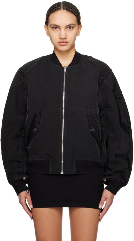 Photo: Dion Lee Black Zip Bomber Jacket