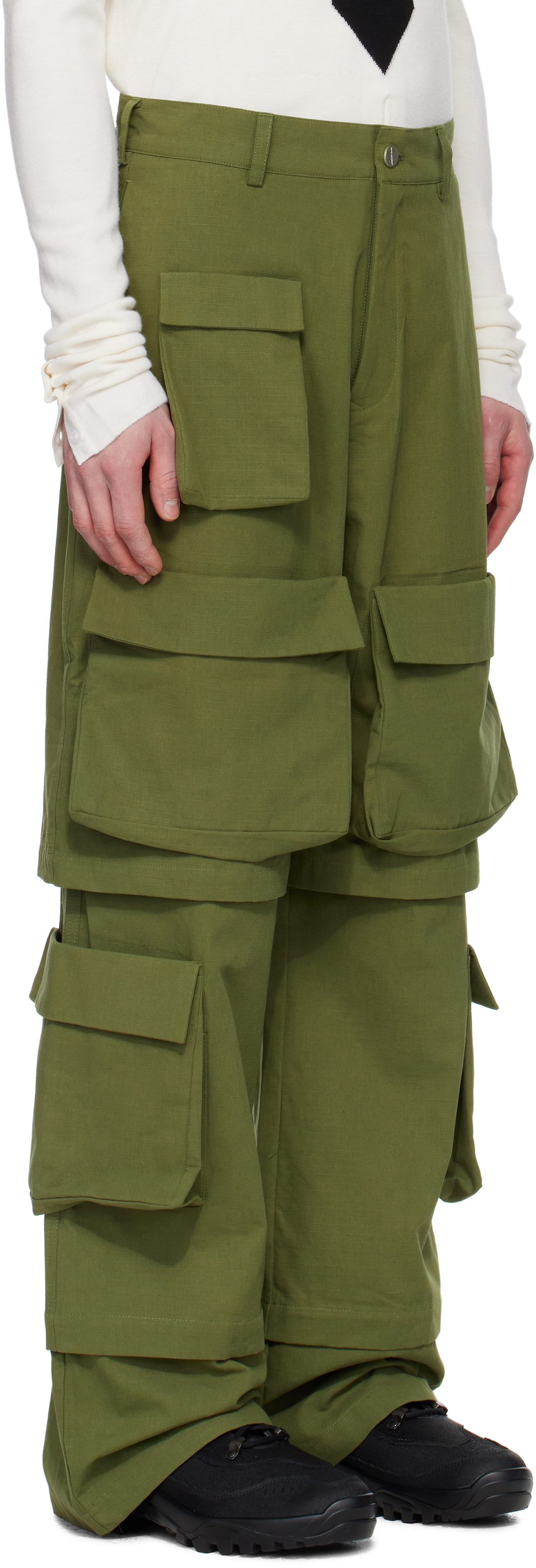 SPENCER BADU Khaki Safari Cargo Pants