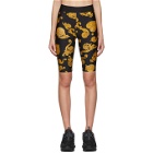 Versace Jeans Couture Black Baroque Jewels Bike Shorts
