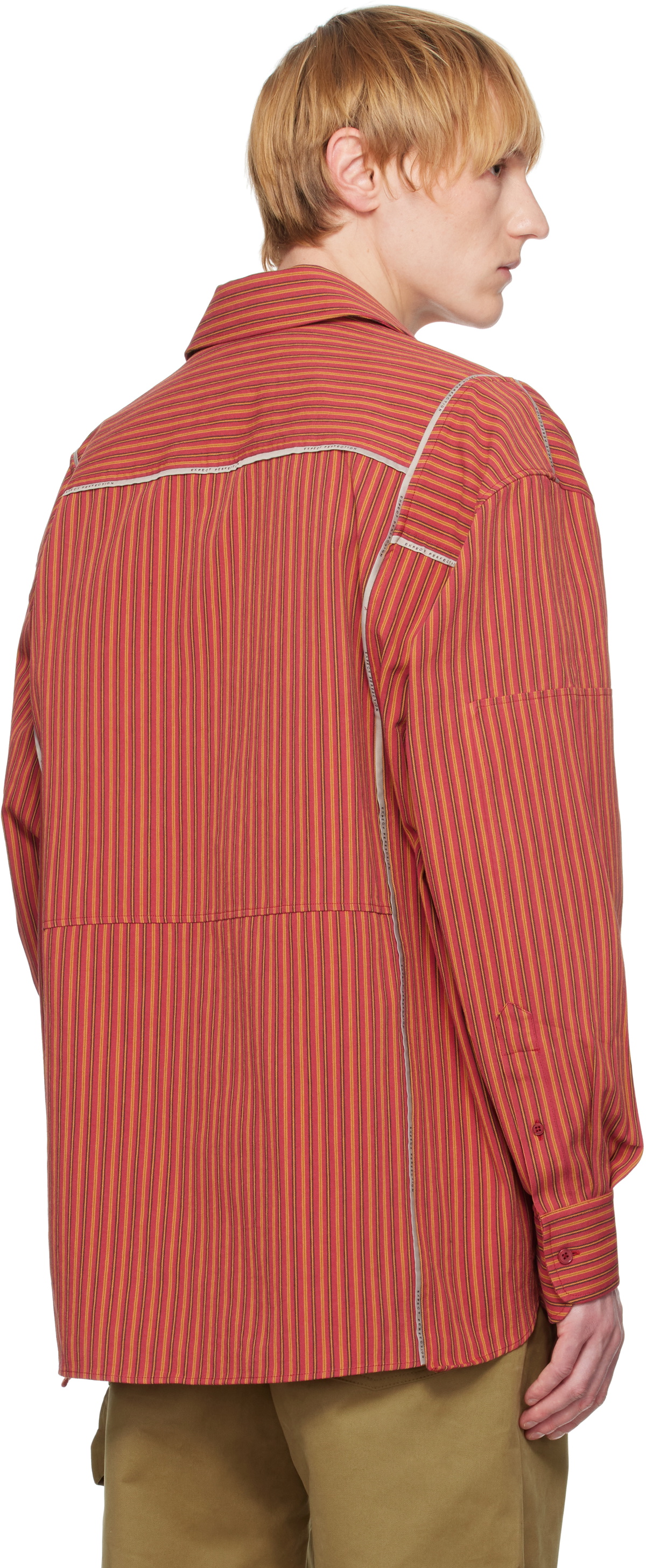 Martine Rose Red & Yellow Cut Overshirt