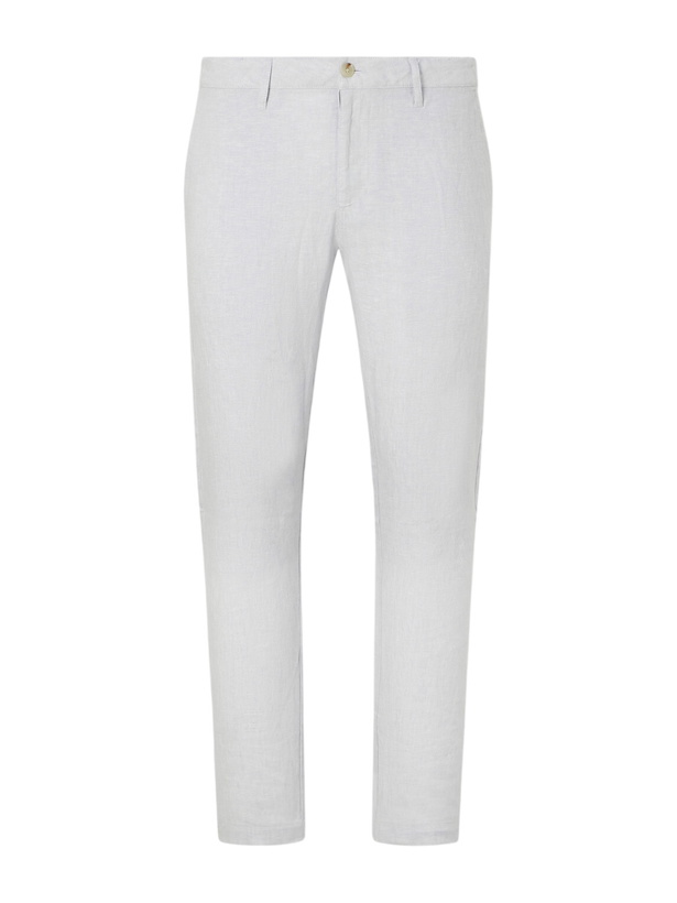 Photo: Onia - Straight-Leg Linen Trousers - Blue