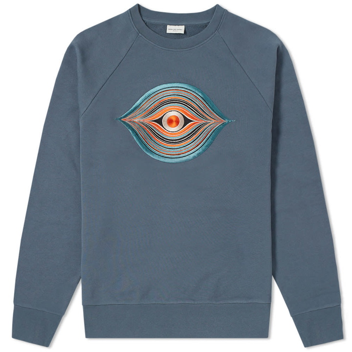 Photo: Dries Van Noten Embroidered Eye Crew Sweat Grey