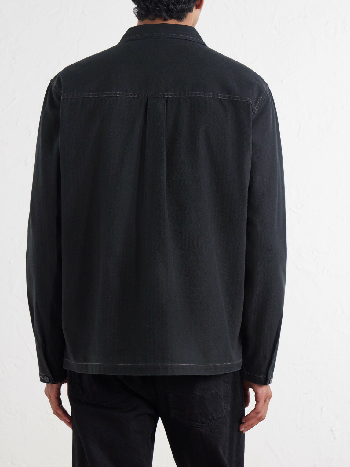 Folk - Cotton-Twill Zip-Up Overshirt - Black