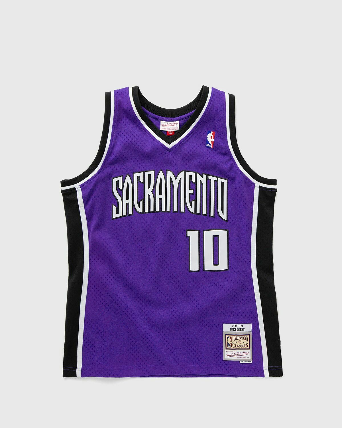 Mitchell & Ness Nba Dark Jersey Kings 2002 Mike Bibby #10 Purple Jerseys