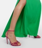Aquazzura Tequila embellished suede sandals