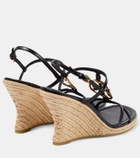 Tory Burch Capri Miller leather espadrille wedge