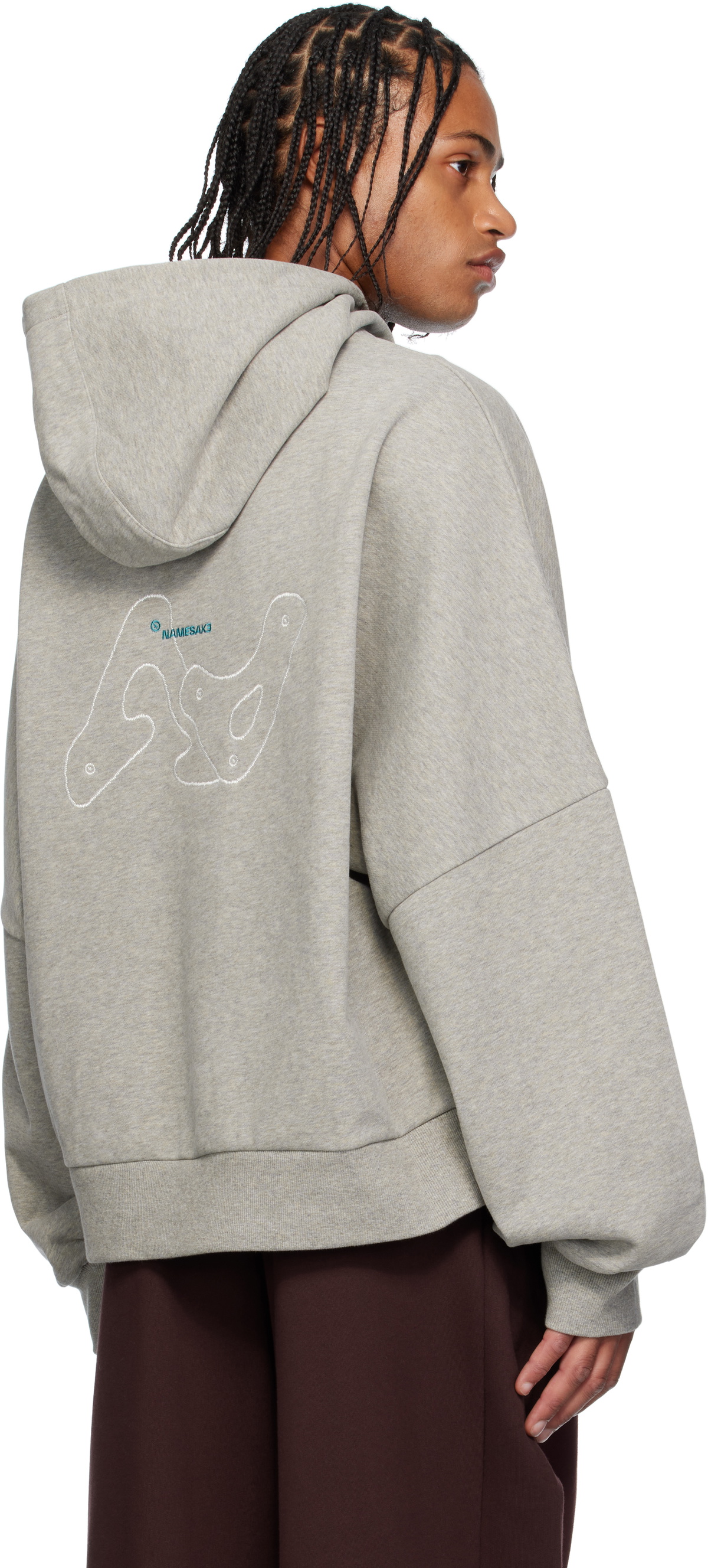 NAMESAKE グレーパーカー S NAMESAKE Gray Ports Pop-Up Hoodie NAMESAKE