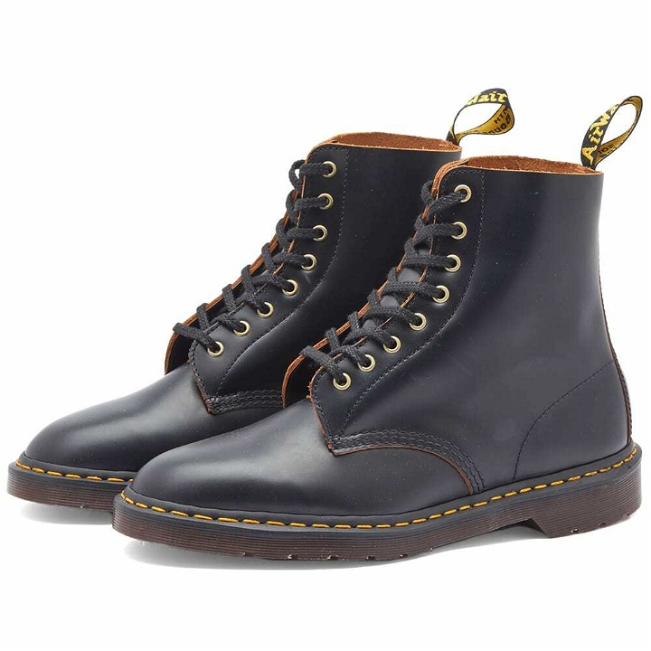 Photo: Dr. Martens Men's 1460 Pascal 8 Eye Boot in Black Vintage Smooth