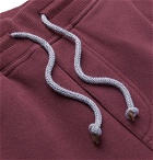 Brunello Cucinelli - Fleece-Back Stretch-Cotton Jersey Sweatpants - Burgundy