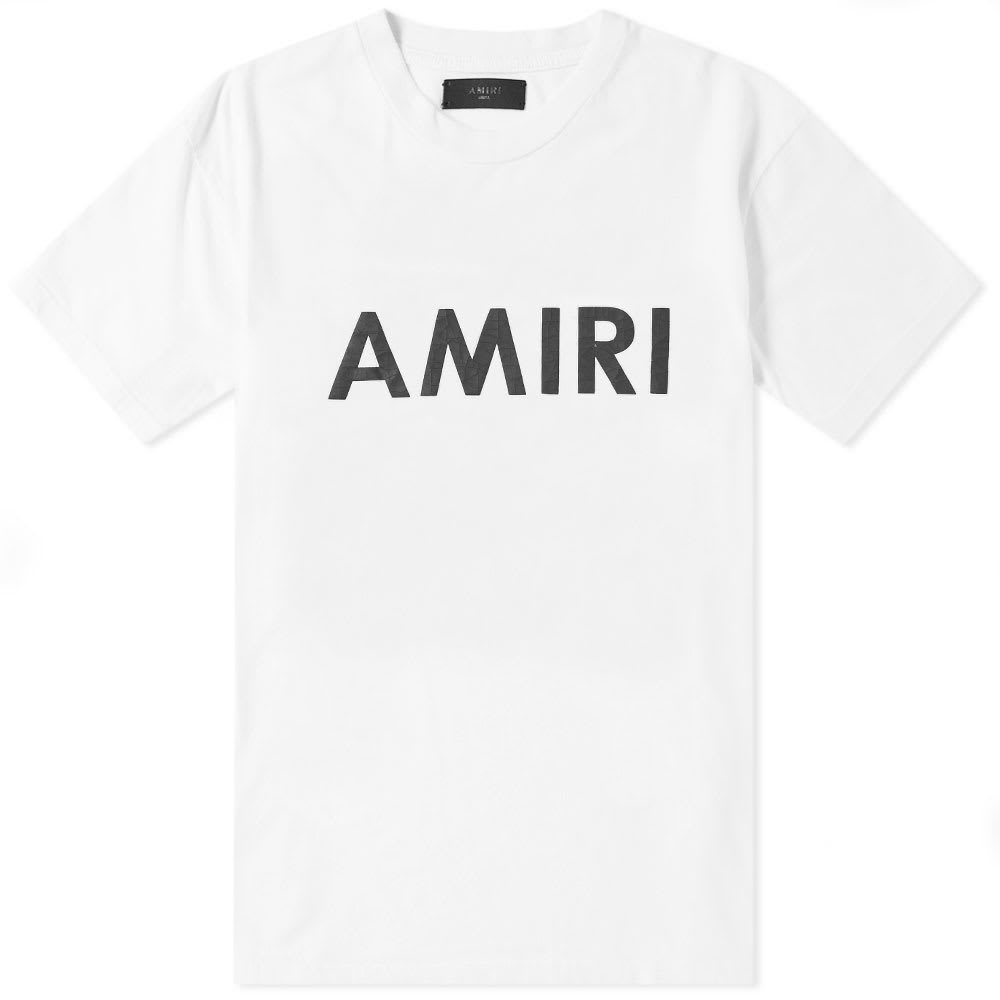 AMIRI Logo Tee White & Black AMI