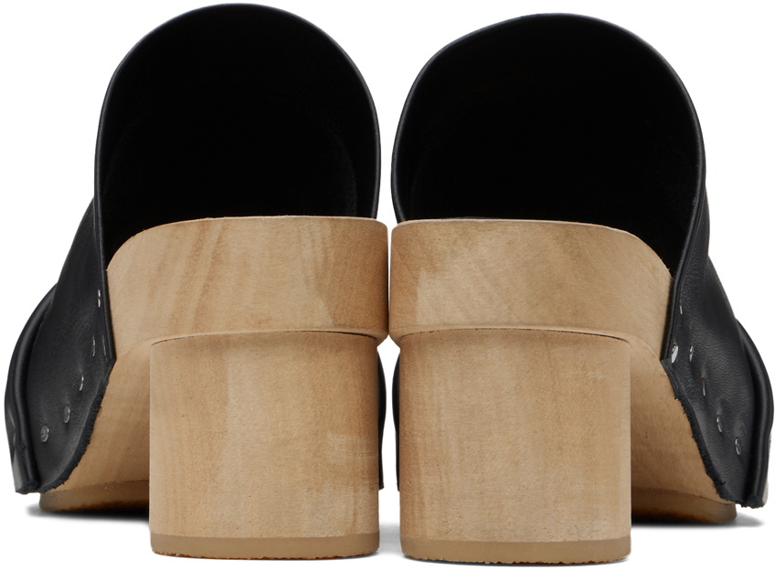 Lauren Manoogian Black Pleat Mules
