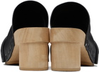 Lauren Manoogian Black Pleat Mules