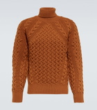 Zegna - Cable-knit turtleneck wool sweater