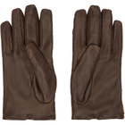 Dries Van Noten Red & Brown Jacquard Gloves