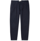 Folk - Assembly Tapered Pleated Cotton Trousers - Men - Navy