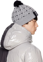 Thom Browne Gray & Black Cable RWB Striped Beanie