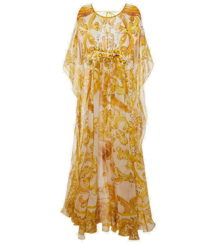 Photo: Dolce&Gabbana Majolica silk chiffon maxi dress